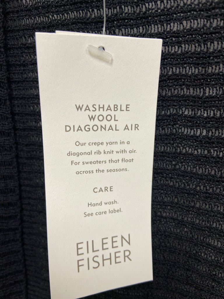NWT Eileen Fisher Size L Black Sleeveless Ladies Sweater
