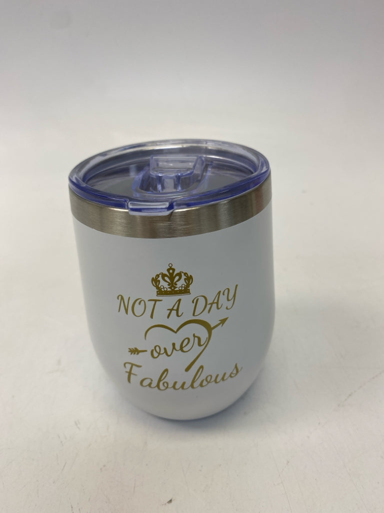 White Gold Words Tumbler