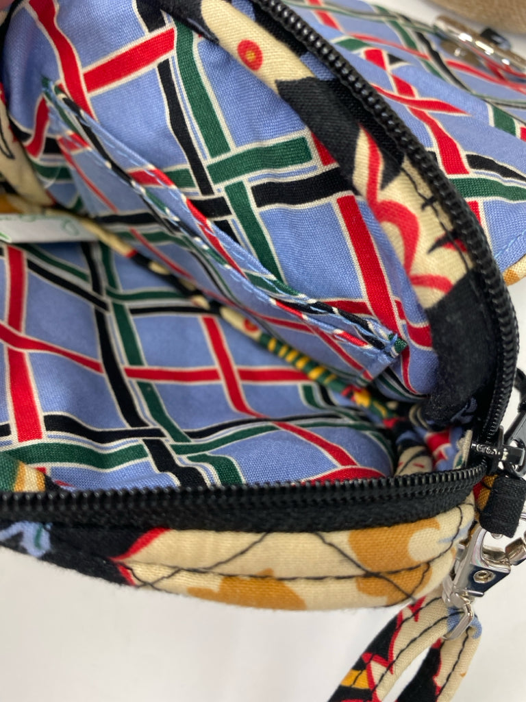 Vera Bradley Black Multi-Color Flower(s) Crossbody