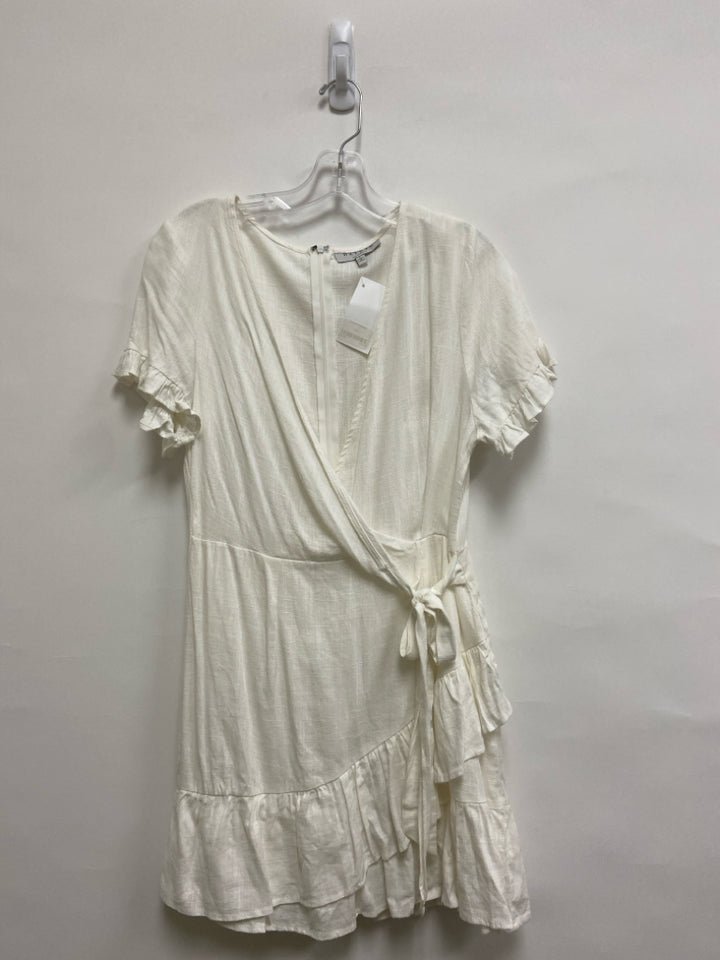 NWT Hayden Size L White Linen Blend Ladies Dress