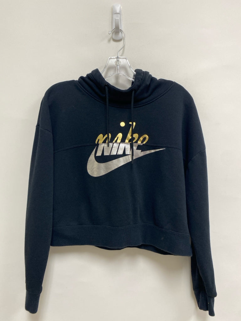 Nike Size S Black Hooded Cropped Ladies Sweatshirt