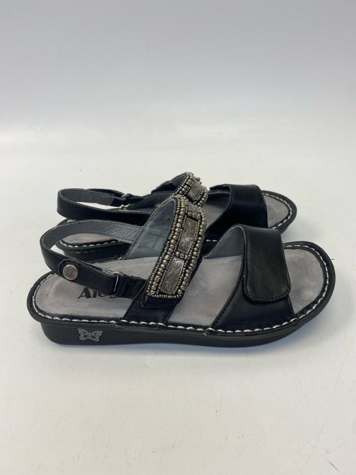 Alegria  Size 36 Black Silver Sandals