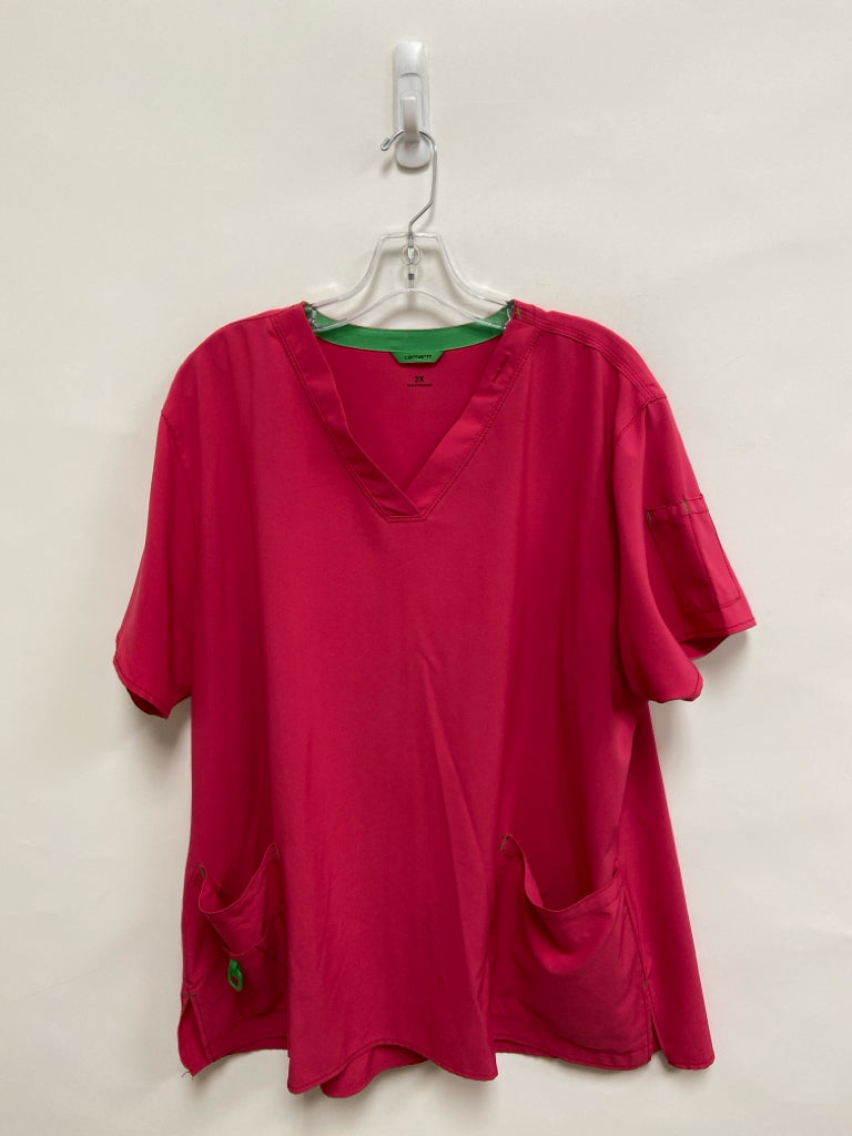 Carhartt Size 2X Pink Plus Size Uniform Top