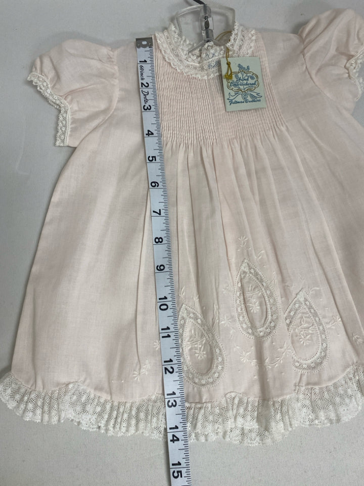 NWT Feltman Bros. SIZE 6M Pale Pink Smocking Embroidered Girl&