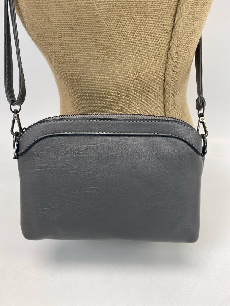Dark Gray Braided Crossbody