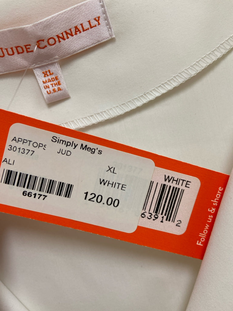 NWT Jude Connally Size XL White Sleeveless Ladies Top