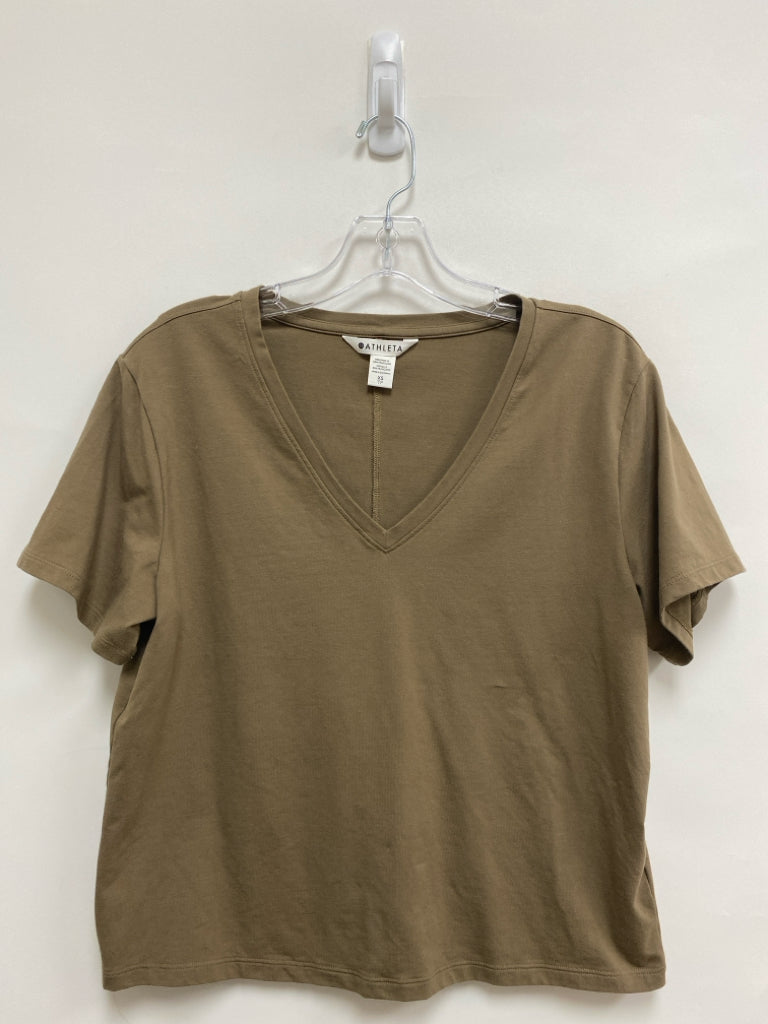 Athleta Size XS Brown V Neck Ladies Top