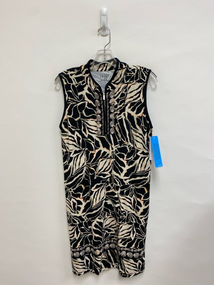 NWT Tribal Size M Tan Black Sleeveless Athletic Dress