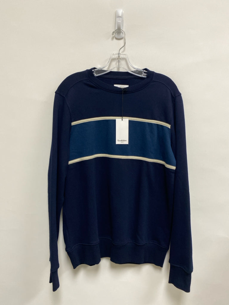 NWT Goodfellow &amp; Co. Size M Navy Cream Striped Men&