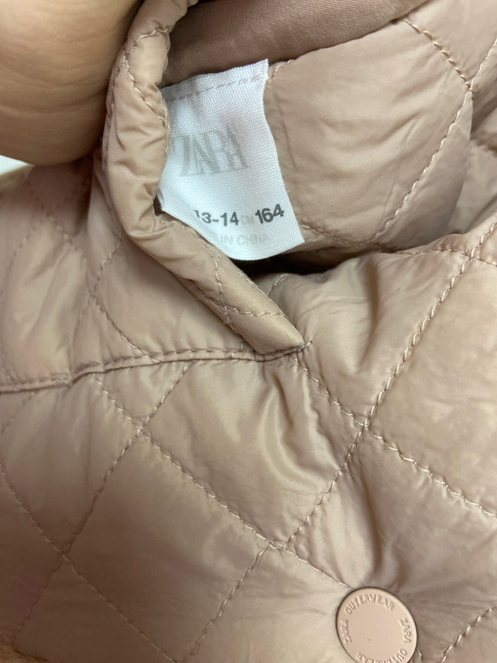 Zara SIZE 13/14 Dusty Rose Reversible Faux Fur Girl&