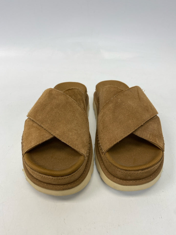 NWOT UGG  Size 6.5 Brown Crisscross Sandals