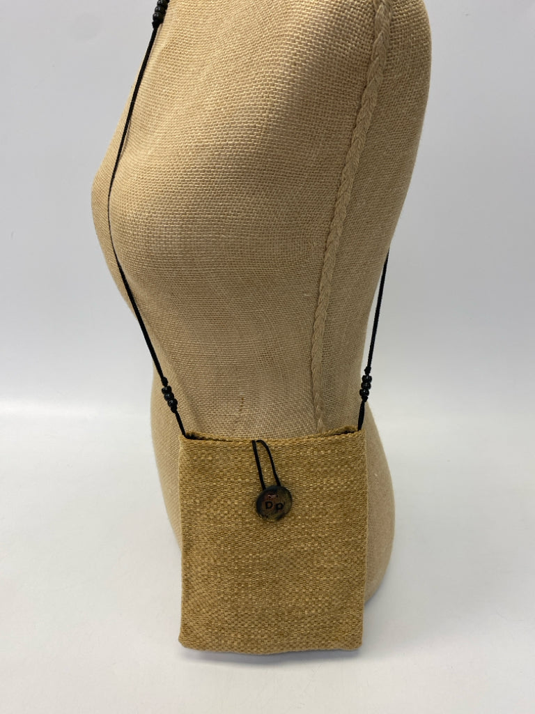 Brown Black Fabric Crossbody
