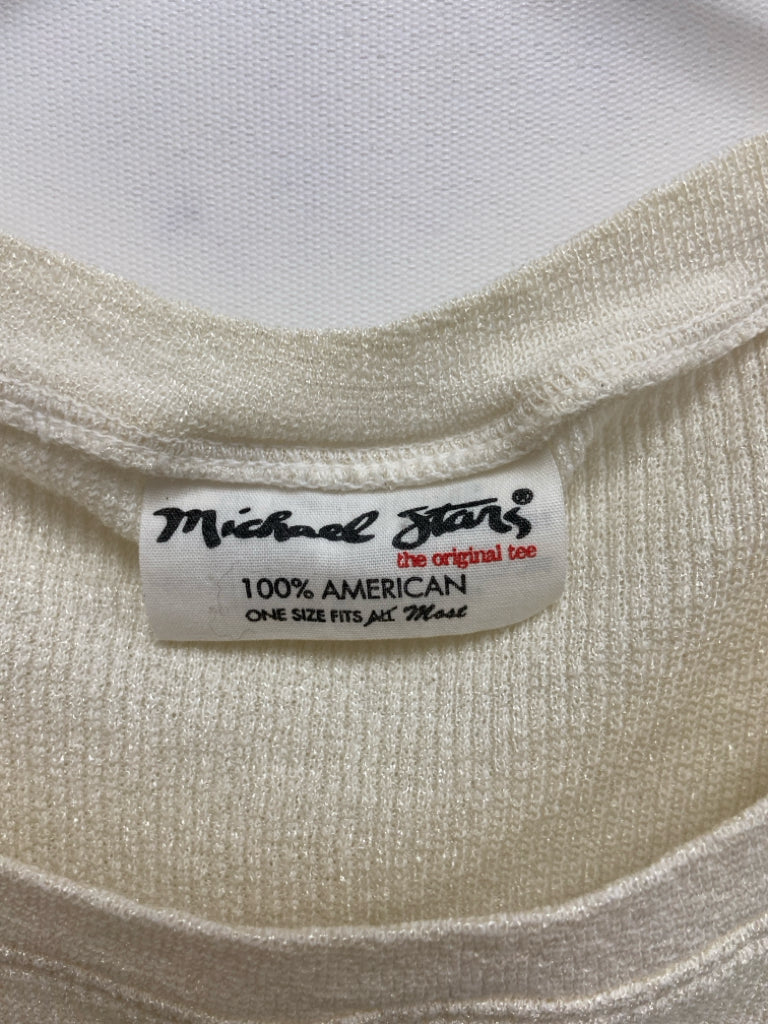 Michael Stars Size OSFM Cream Ribbed Ladies Top