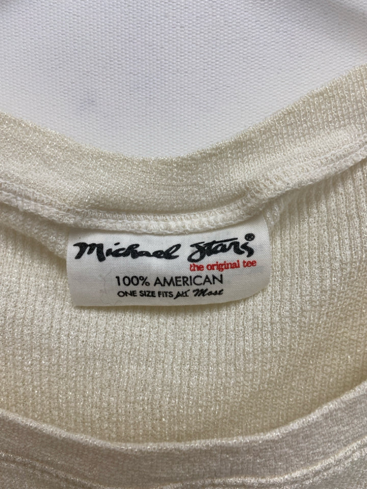 Michael Stars Size OSFM Cream Ribbed Ladies Top