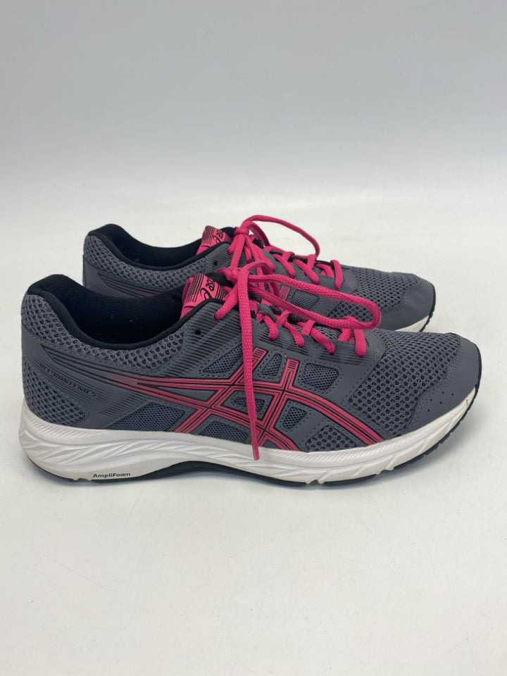Asics  Size 9 Dark Gray Hot Pink Lace-up Sneakers