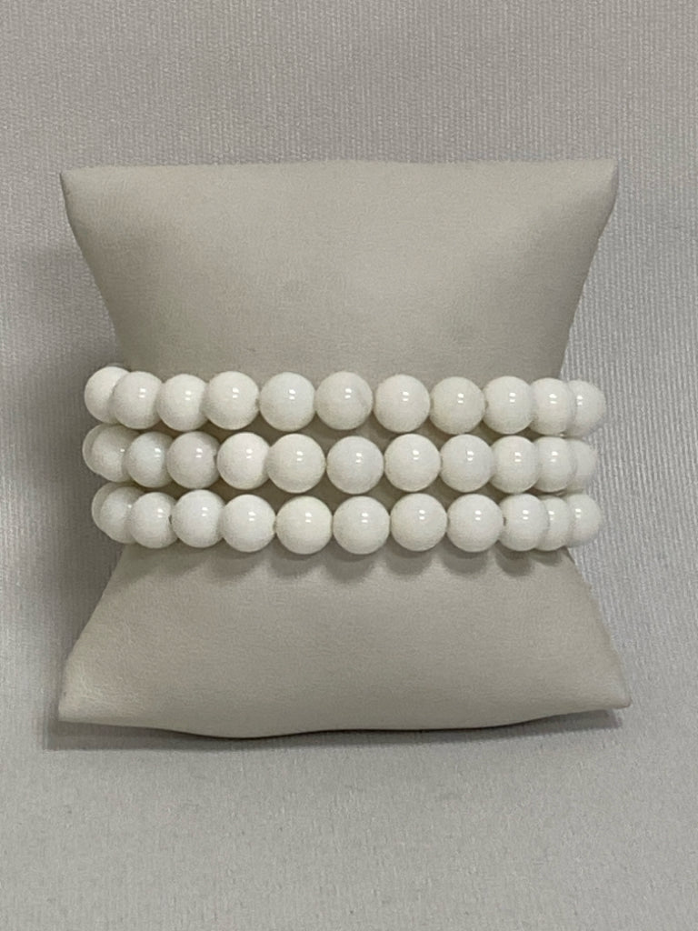 White Silver Stones Bracelet