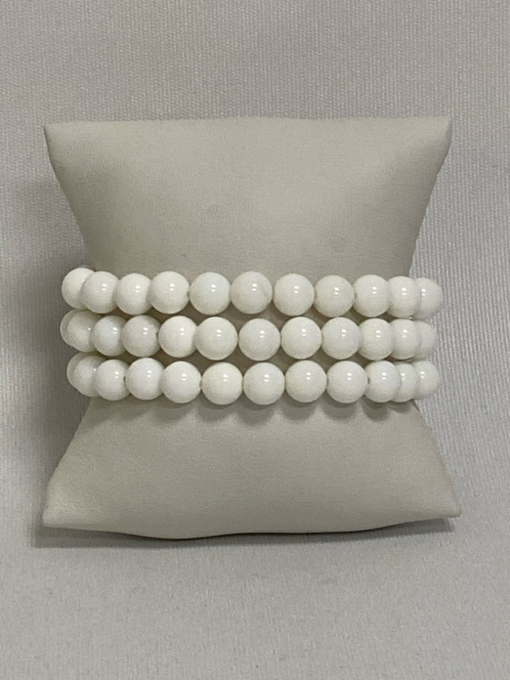 White Silver Stones Bracelet