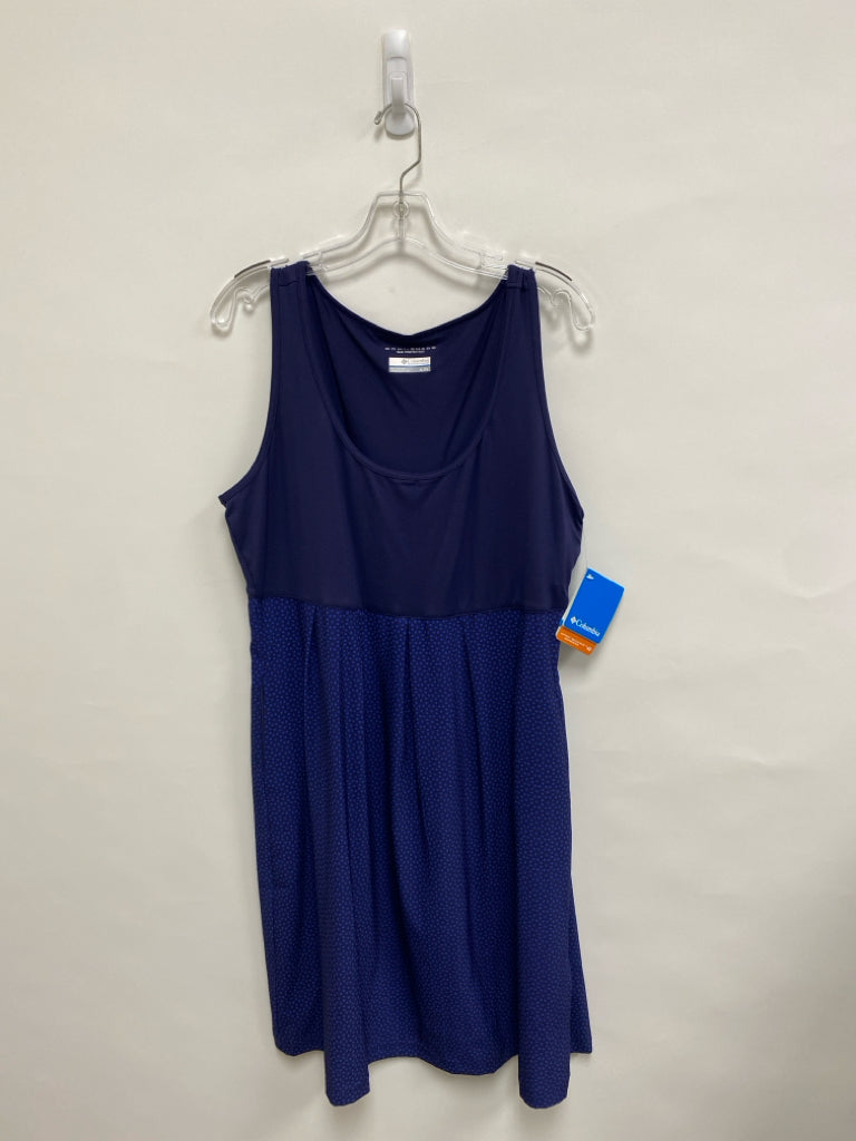 NWT Columbia Size XL Navy Blue Dots Sleeveless Ladies Dress