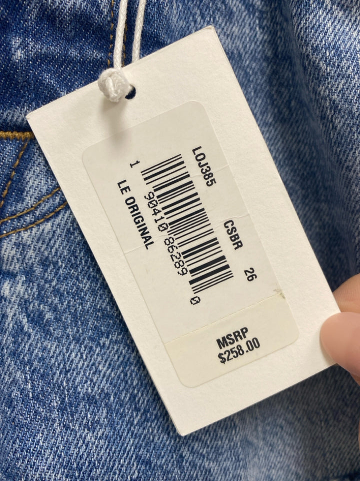 NWT FRAME Size 26 Blue Distressed Denim Ladies Jeans