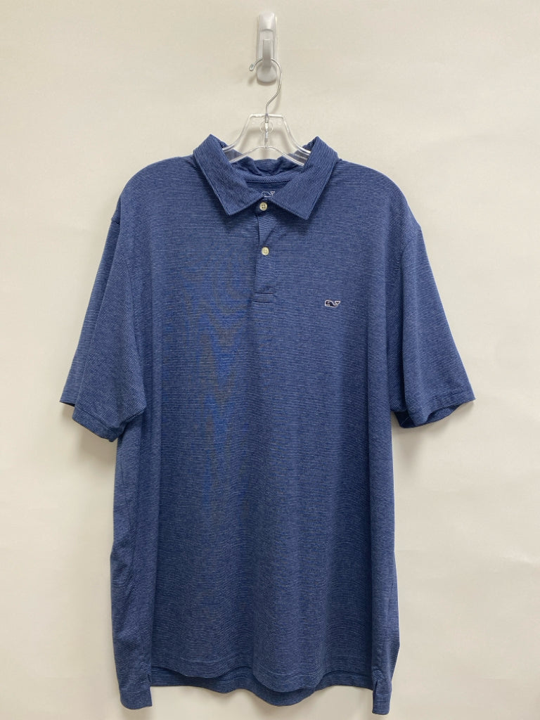 Vineyard Vines Size XL Navy/Blue Striped Polo Men&