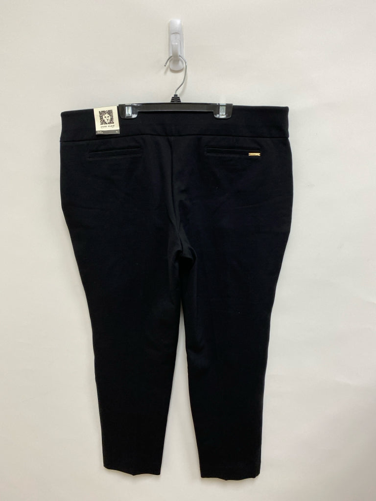 NWT Anne Klein Size XL Black Pull-on Ladies Pants