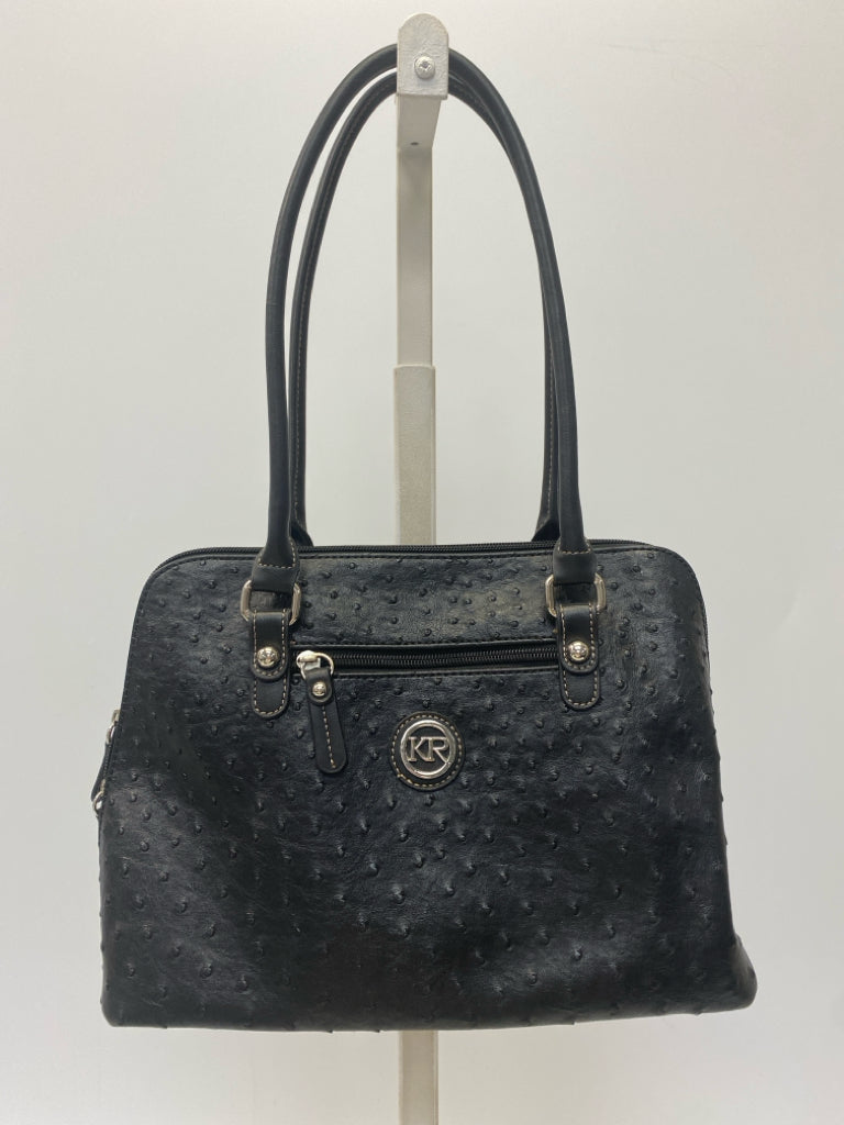 Kim Rogers Black Embossed Handbag