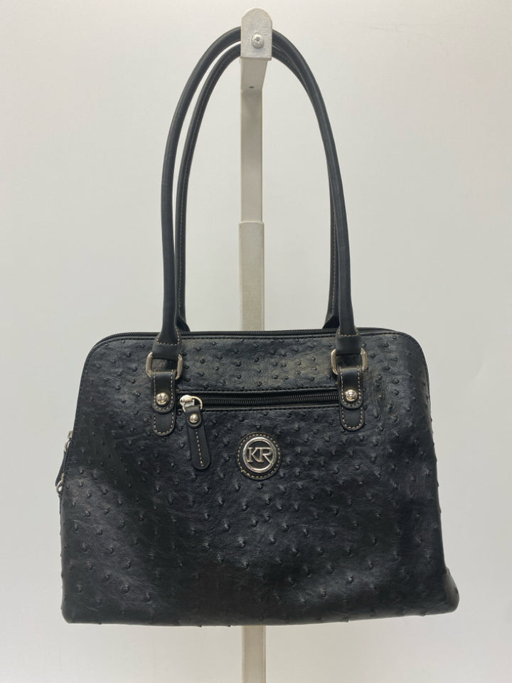 Kim Rogers Black Embossed Handbag