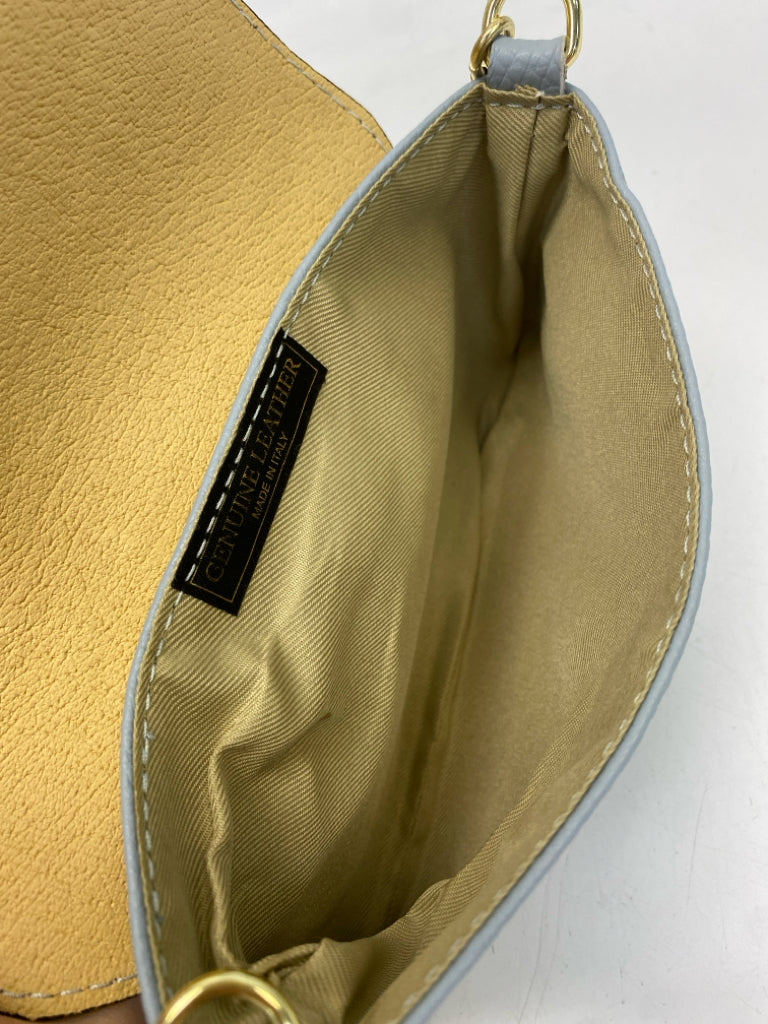 Powder Blue Leather Handbag