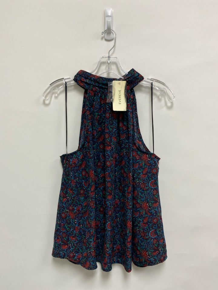 NWT Size XL Red/Blue Green Floral Sleeveless Ladies Top