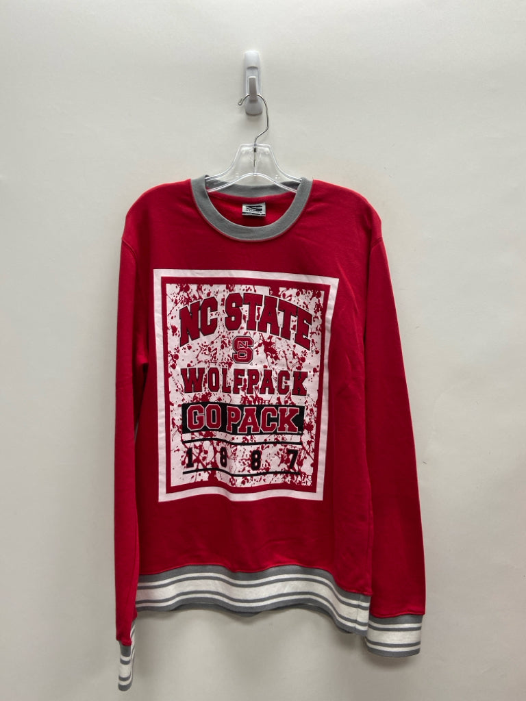 Size L Red White NC State Men&