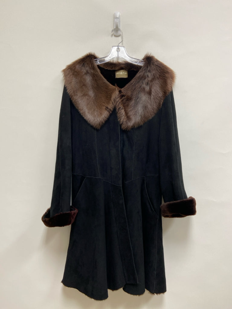 DOM &amp; RUBY Size S Black Brown Lamb Skin Ladies Jacket