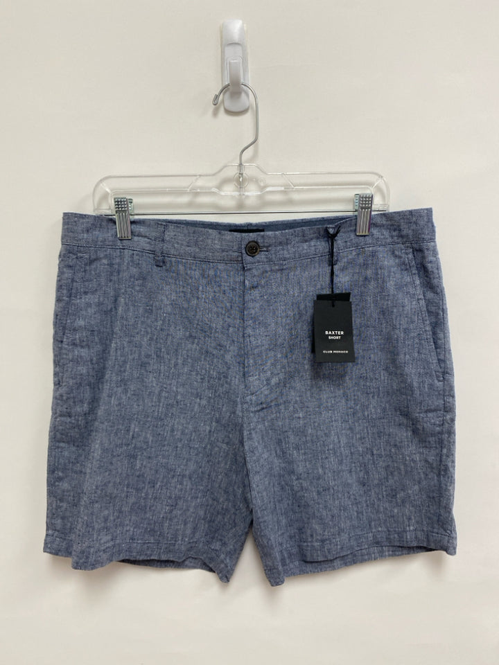 NWT Club Monaco Size 34 Navy/White Heather Linen Blend Men&