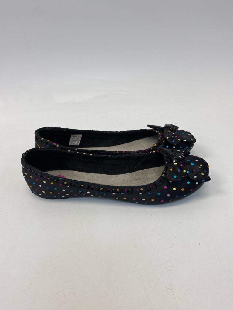 Rocket Dogs  Size 10 Black Multi-Color Polka Dot Flats