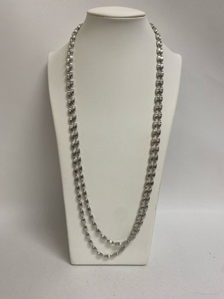 Silver Color Beaded Necklace