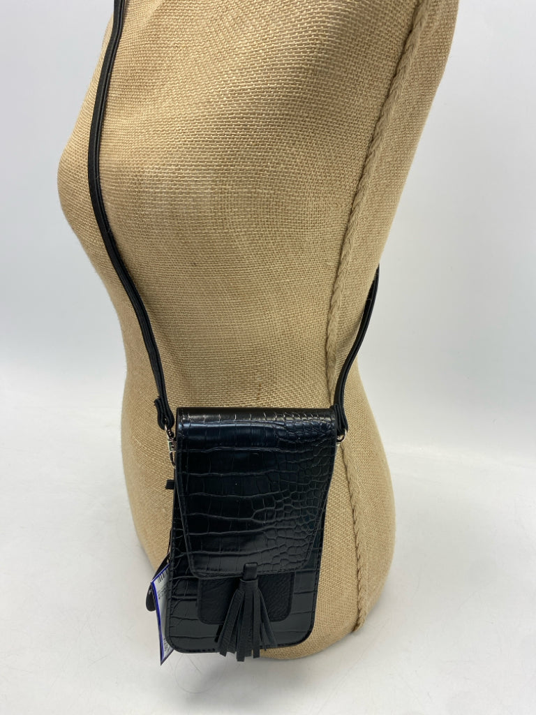 NWT Black Embossed Crossbody