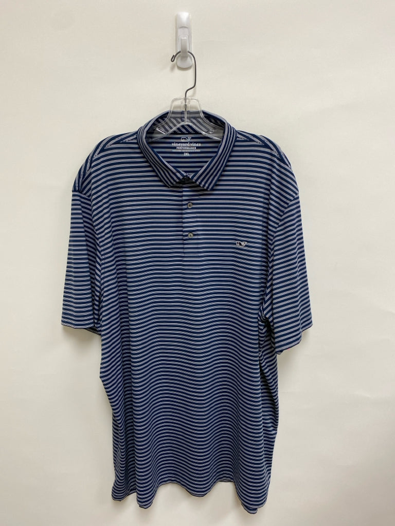 Vineyard Vines Size XXL Navy White Stripes Polo Men&