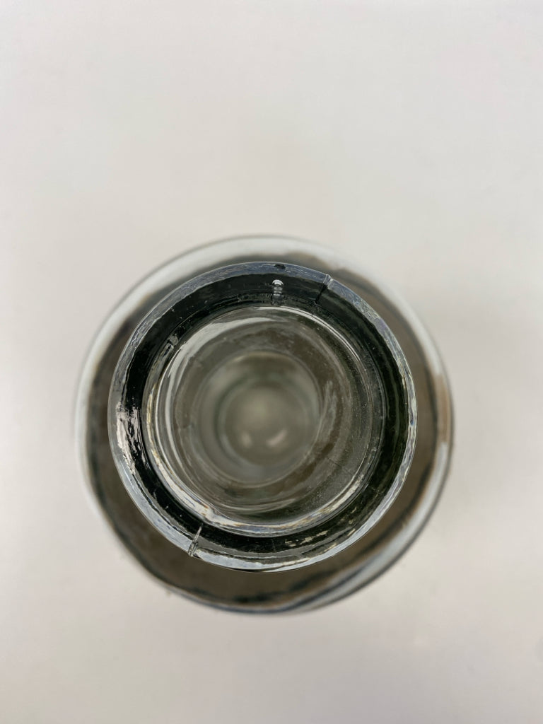 Clear Natural Basketweave Glass Vase