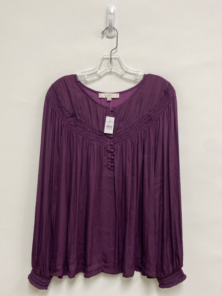 NWT LOFT Size XL Plum Long Sleeve Ladies Top