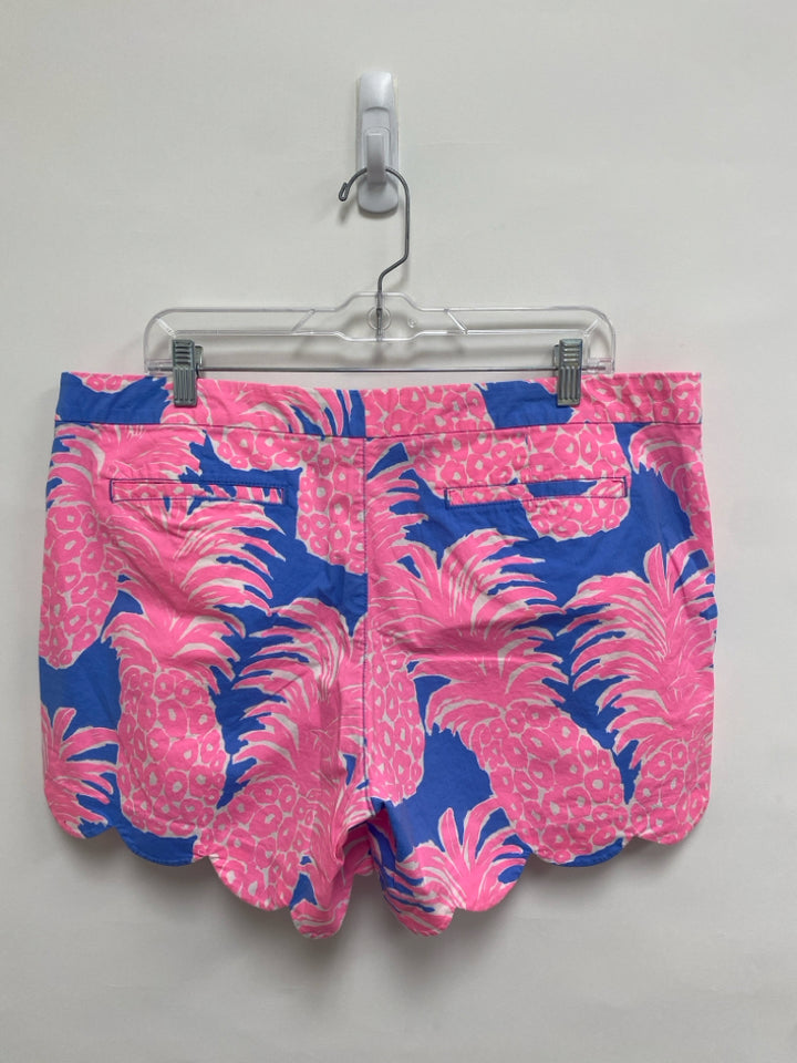 LILLY PULITZER  SIZE  16 Pink Blue Pineapples Plus Size Shorts