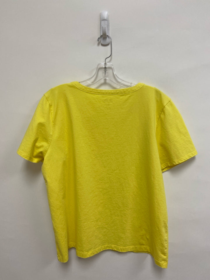 LILLY PULITZER Size XL Yellow Pearls Short Sleeve Tee Ladies Top
