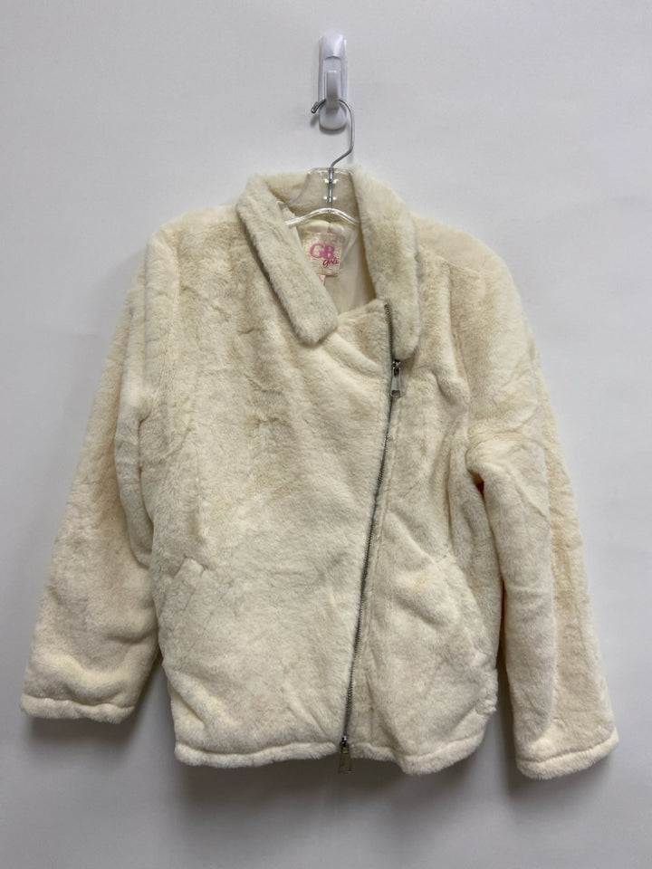 SIZE XL Cream Zip Down Faux Fur Girl&