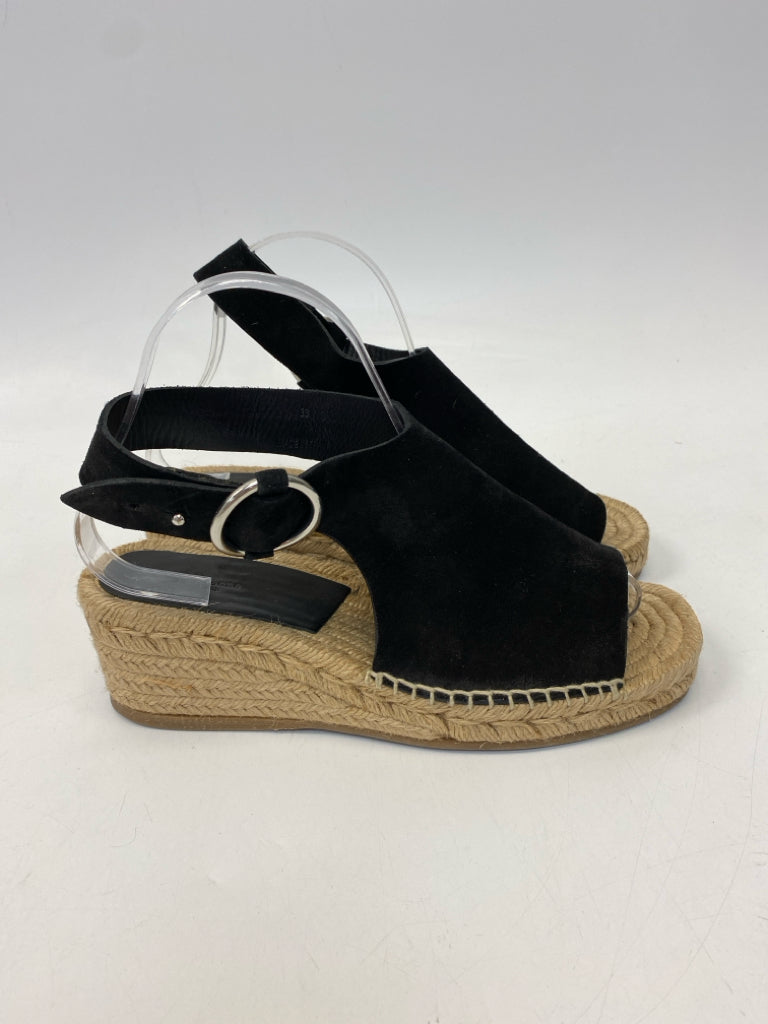 rag &amp; bone  Size 38 Black Tan Trimmed Suede Sandals