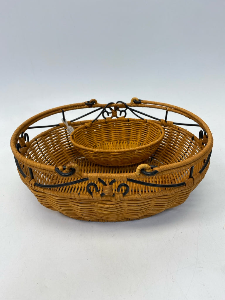 Princess House Brown Woven Chip n Dip