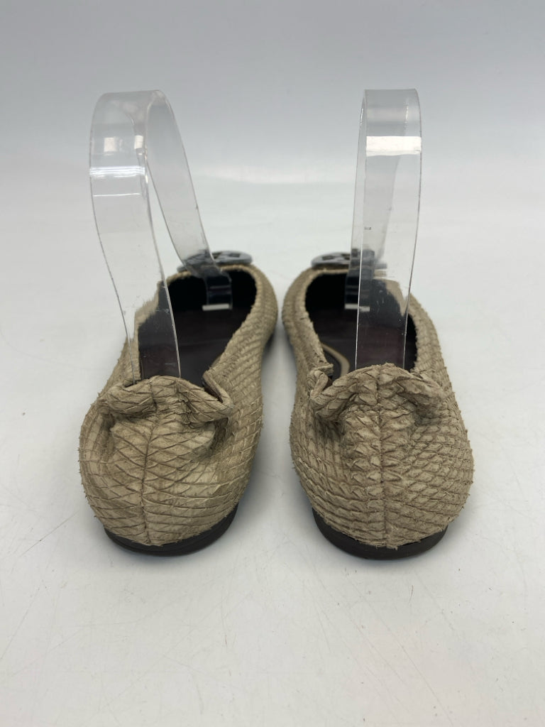 Tory Burch  Size 6.5 Brown Embossed Flats