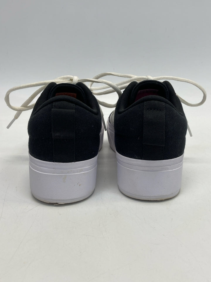 Adidas  Size 9.5 Black/White Lace-up Sneakers