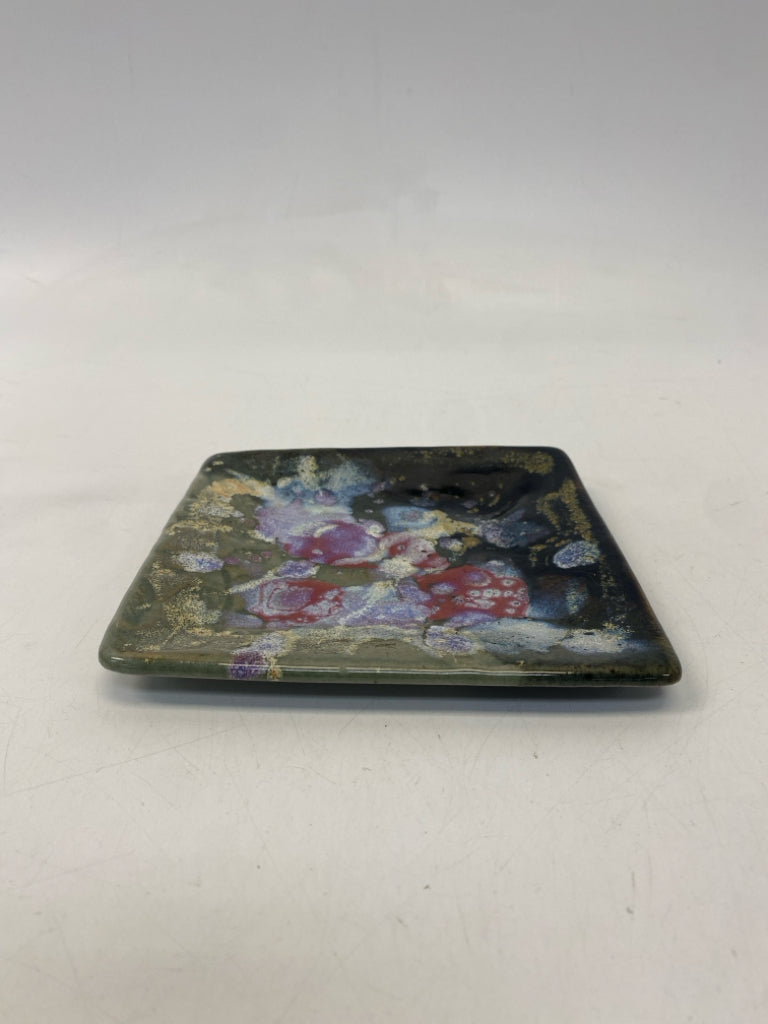 Seagrove Green Multi Color Splatter Pottery