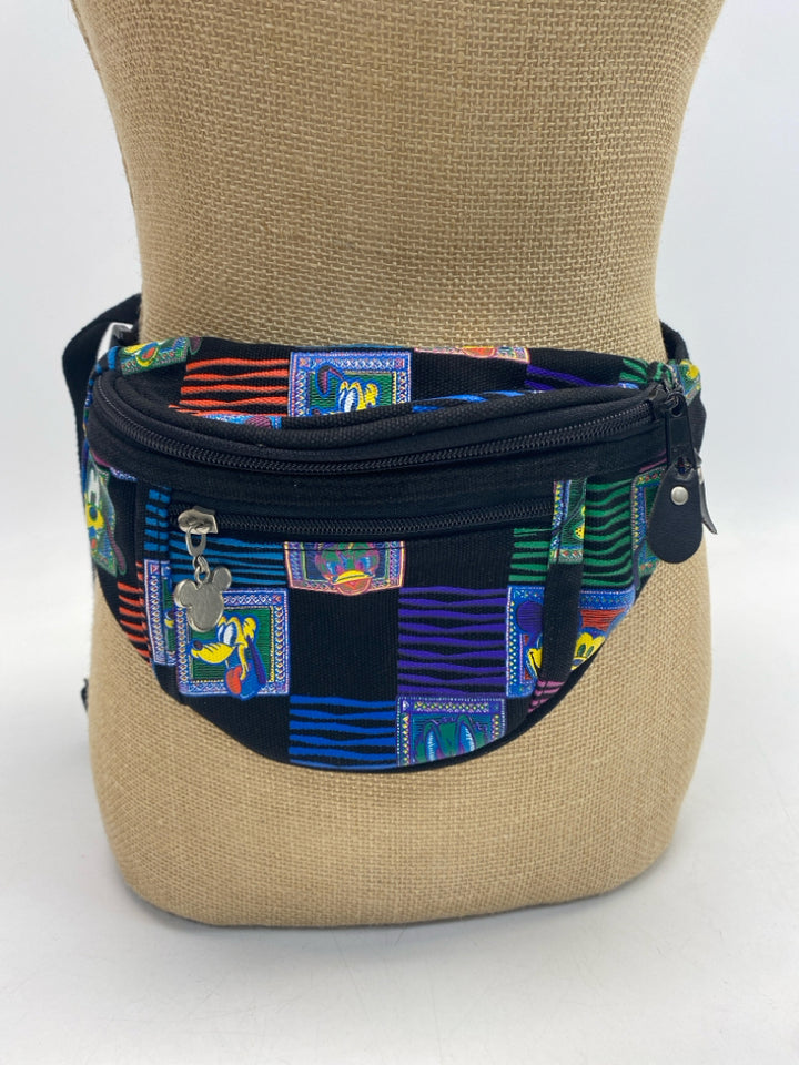 Disney Black Multi-Color Belt Bag