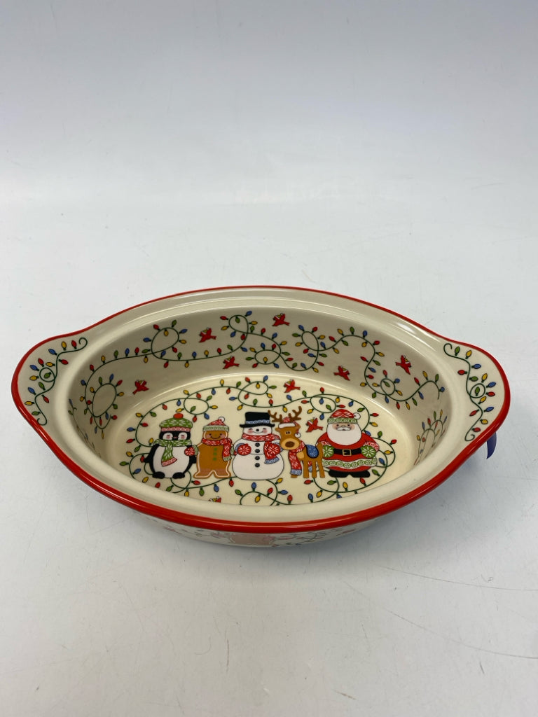 Temp-tations Cream Red/Multi Characters Ceramic Christmas