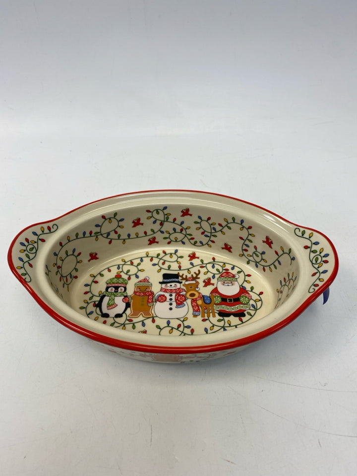 Temp-tations Cream Red/Multi Characters Ceramic Christmas