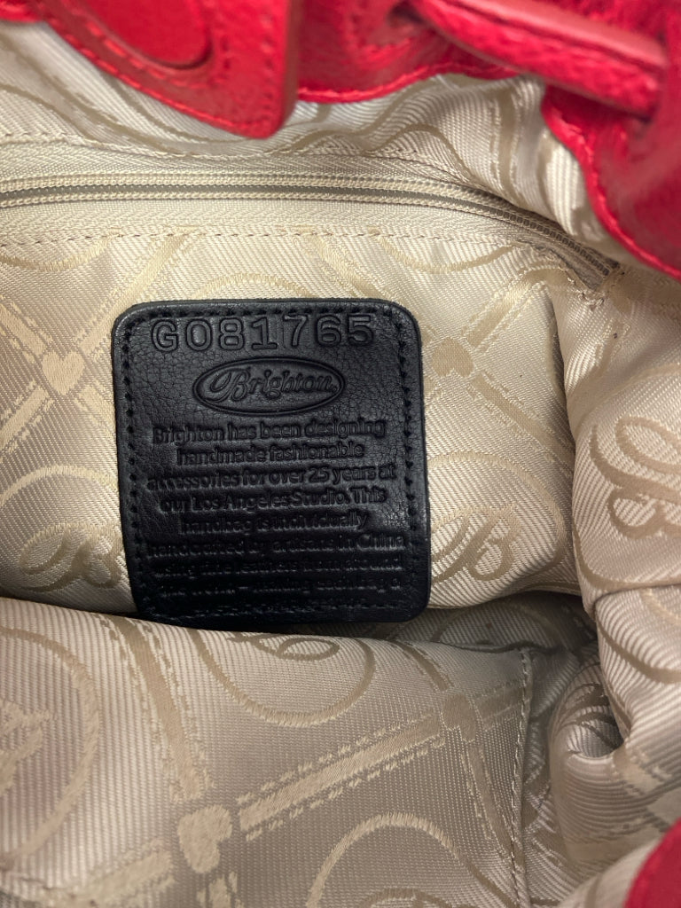 Brighton Red Drawstring(s) Crossbody
